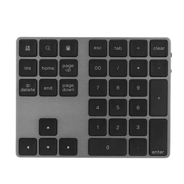 

aluminum alloy wireless bluetooth numeric keypad keyboard with usb 3.0 hub digital input function for lappc windows mac os a