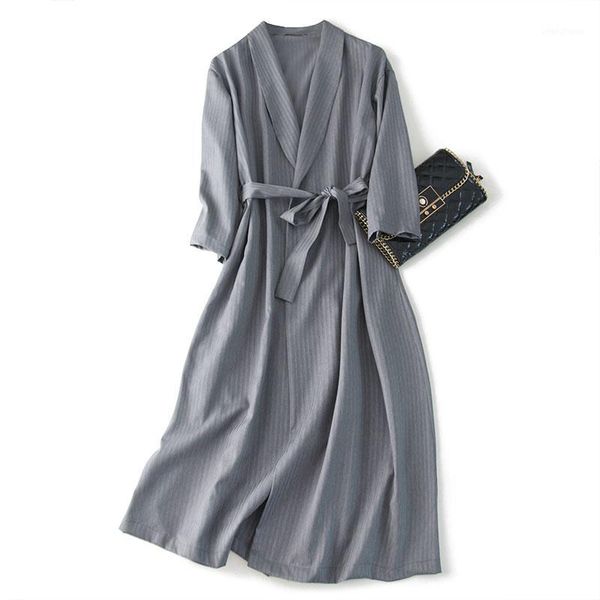 

women fashion long sleeve turn down collar striped blazer trench coat with sashes1, Tan;black
