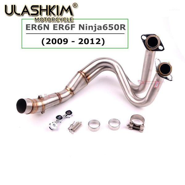 

motorcycle exhaust full system contact middle pipe for er6n er6f ninja650r 2012-2014 or 2009-2012 without exhaust1