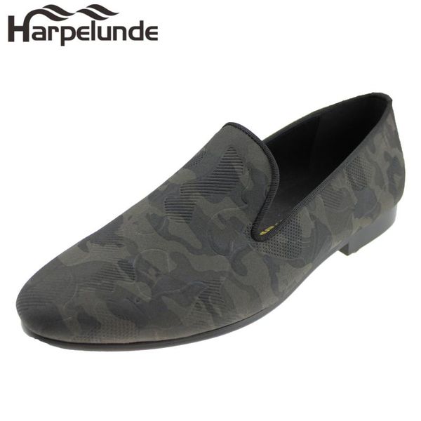 

harpelunde men camouflage loafer shoes fashion footwear, Black