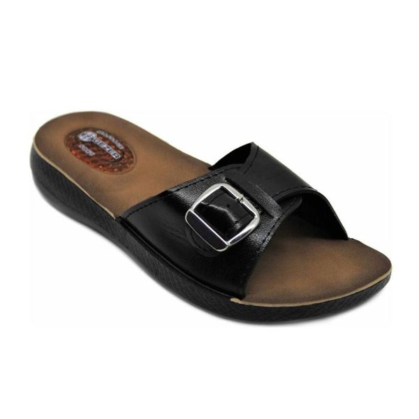 

slippers women gel heel spurs slipper 2021rahat buckled, Black