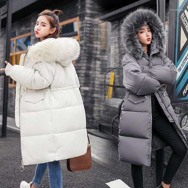 

down parka women's winter 2020 thicker winter clothes new large-size korean version feather down jacket 8351, Tan;black