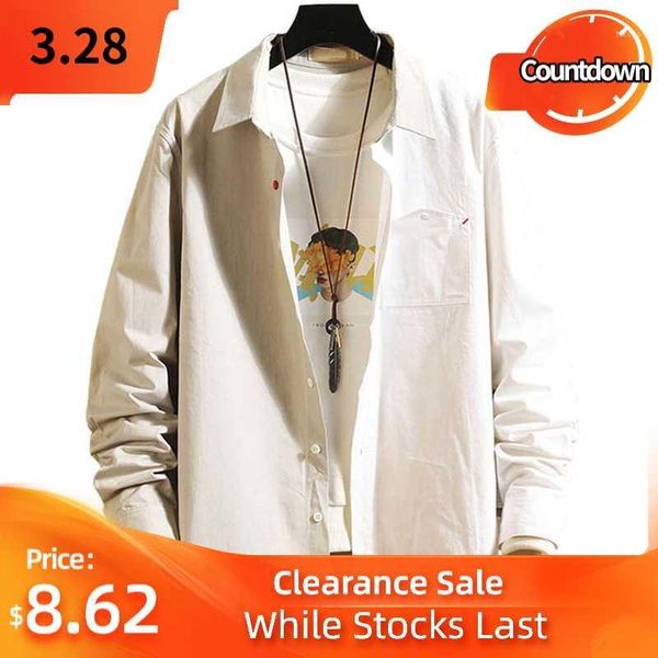 

men's shirt harajuku patchwork male blouse autumn winter casual slim long sleeve shirts beach blouse male chemise homme 20201, White;black