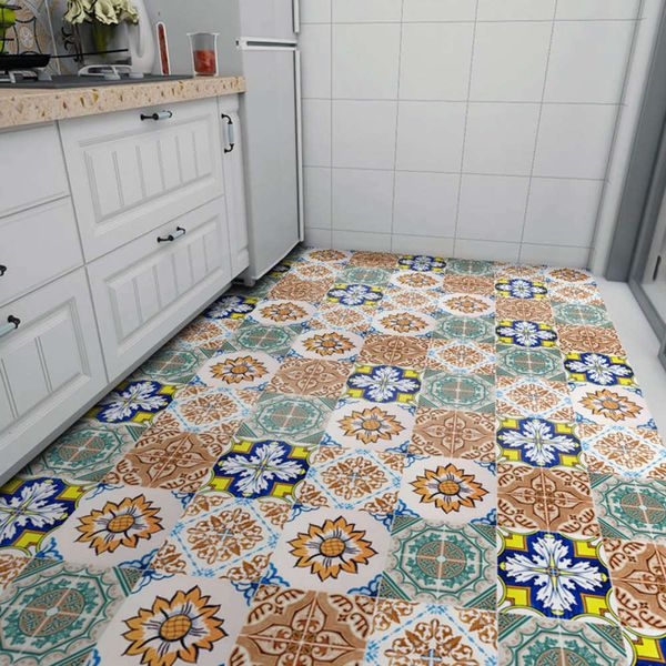 

kitchen waterproof pvc tile patch bohemian pattern self adhive anti slip wall paste
