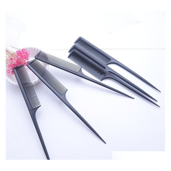 

wholesale- 20pcs/lot salon professional beauty tools black pointed tail comb pick comb plastic travel comb f qylnls sweet07, Silver