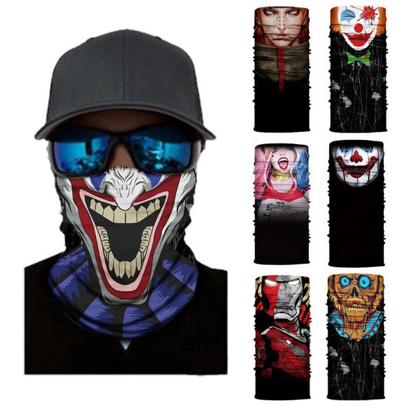 

scarves outdoor windproof neck face warmer magic scarf buffs bandanas tube multi function headscarf halloween headband hijab mask, Blue;gray