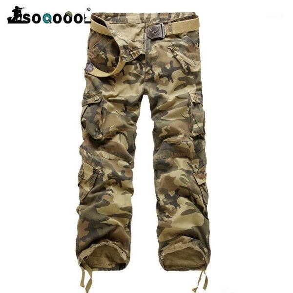 

soqoool men cargo pants camouflage trousers pants for man 7 colors1, Black