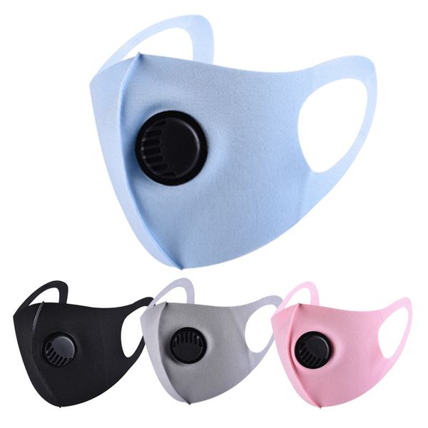 

ice silk face mask with valve anti dust masks washable reusable protective face mask black solid camo printed masks hha1482 26 n2