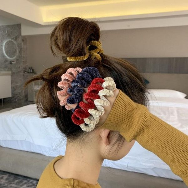 

эластичная ткань телефонные провода девочки аксессуары резиновые headwear веревочные ленты для волос лот 50 sqcqal hat7890, Silver