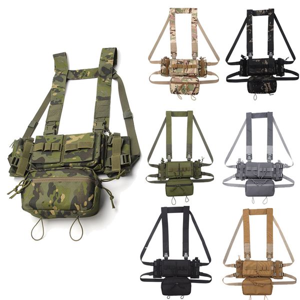 Tactical Camouflage Rig Rig Molle Vest Acessório Mag Pouch Bolsa Bolsa de Bolsa ao ar livre Airsoft Gear Combat Assault No06-034