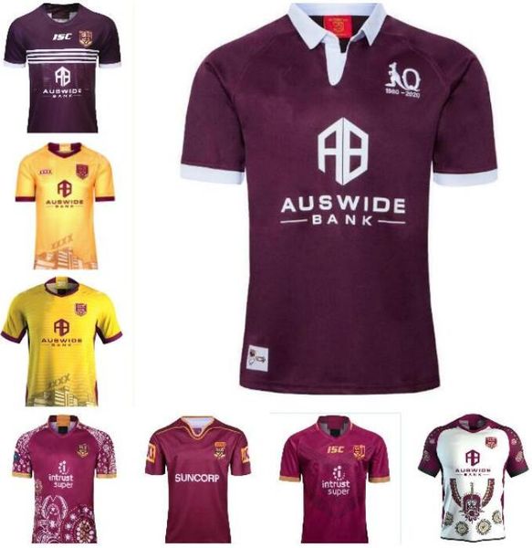 

20 national rugby league queensland 18 19 20 qld maroons malou rugby jersey 2021 qld maroons state of origin rugby jersey mens s - 3xl, Black;yellow