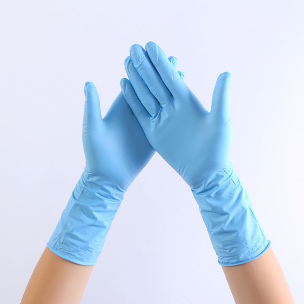

stock disposable protective nitrile food universal household in garden cleaning gloves