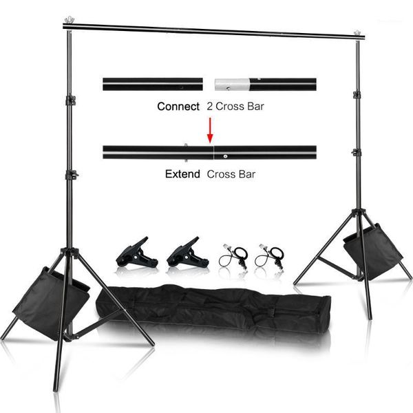 

background material po stand backdrop support system kit with sandbag,carry bag for studio youtube tiktok pography1
