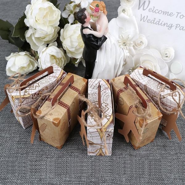 

мини-чемодан kraft paper box candy подарки box путешествия themed свадьба сувениры для гостей baby shower birthday party supplies jlldlp