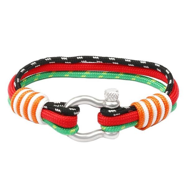 

concentric knot braided nylon rope men anchor bracelet charm couple bracelets women navy jewelry friends qylnoj