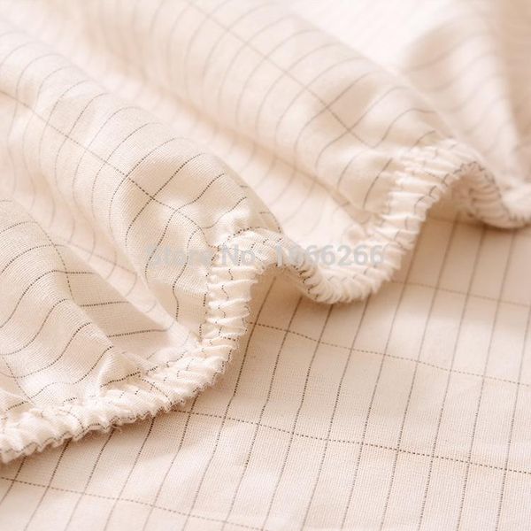 

grounding fitted sheet organic cotton silver fibre fabric bed sheet with grounding us plug,uk plug,eu plug