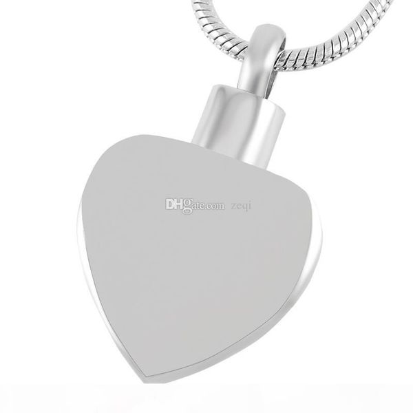 

ijd9738 heart stainless steel cremation pendant necklace rose engraved memory ashes keepsake urn necklace funeral jewelry, Silver