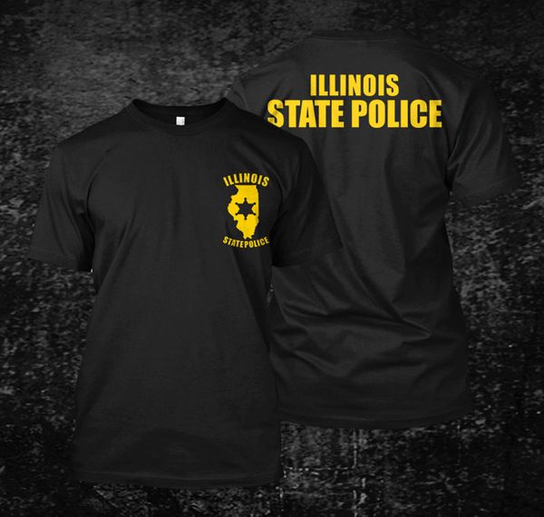 

loose black homme tees illinois police state police usa custom men's tee print mens sport hooded sweatshirt hoodie men t shirt