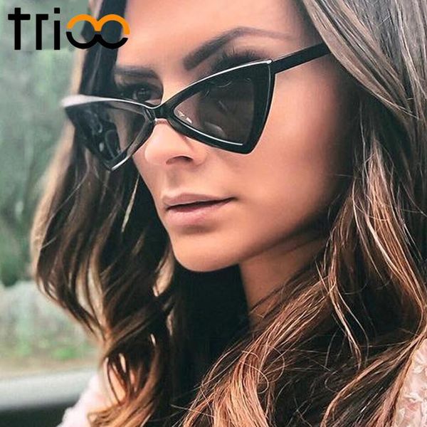 

sunglasses trioo retro butterfly sungalsses for women black small female shades fashion vintage lunette gafas de sol summer uv400, White;black
