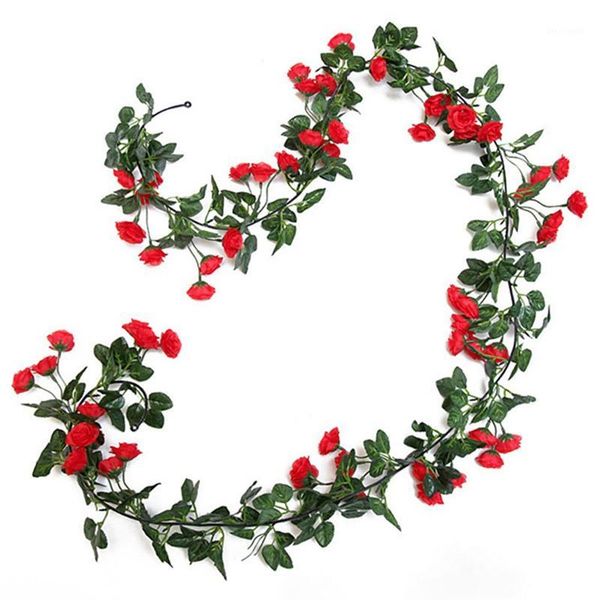

1.8m party xmas artificial christmas rattan berry flower decor diy garland wreath green tree ornament home hanging ornament1