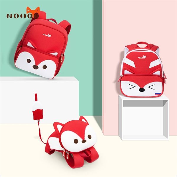 

nohoo 3d cartoon children school bag for boys kids toddler waterproof backpack kindergarten girls mochila for 2-7 years old y200706