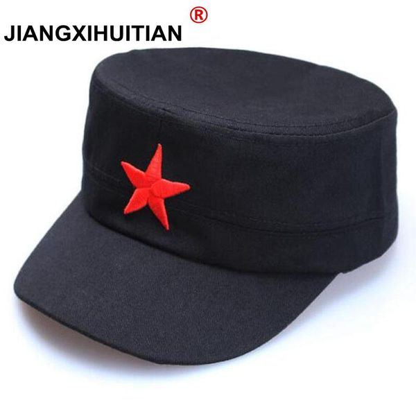 

2018 new men military hats women cotton flat classic dad five star planas fitted winter hats for men snapback military cap wmtlrx, Black;white