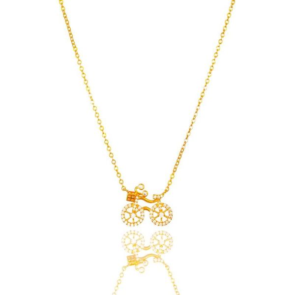 

fashion creative design 24k necklace crystal women birthday party commemorative gift jewelry accessories, Silver