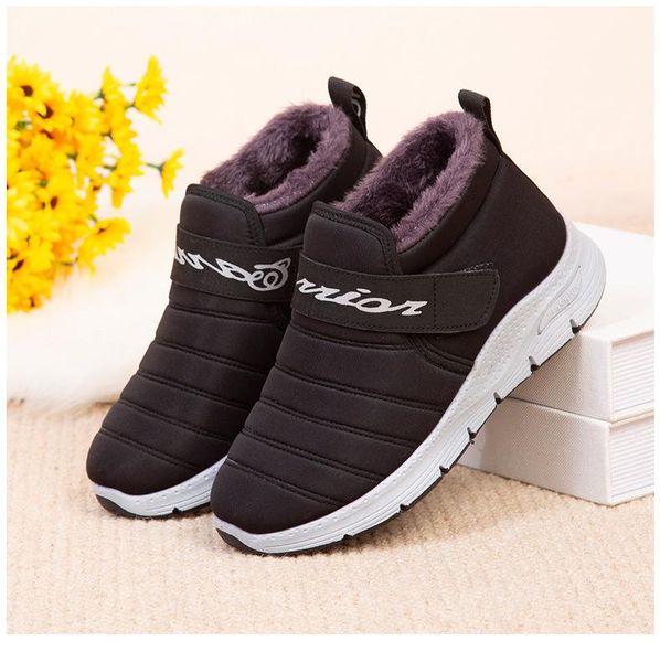 

boots 2021 women fashion casual shoes woman winter flats platform boot, Black