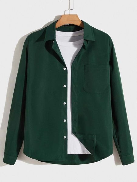 

men solid pocket patched shirt without tee r0jx#, White;black