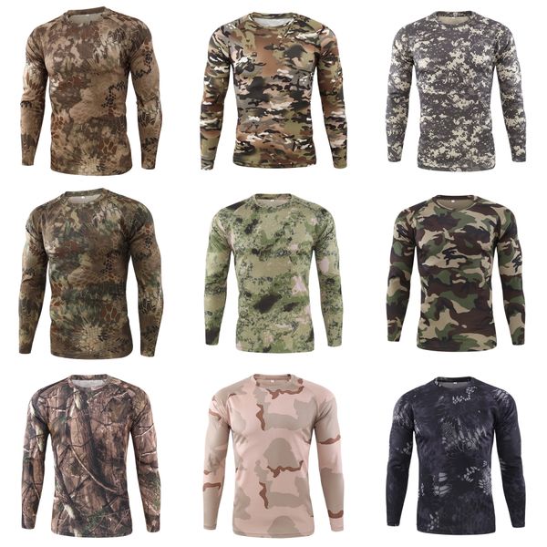 

мужские gym тройники футболка повседневный спорт печать запуск сжатия быстросохнущие с длинным рукавом футболки обучение натяжные футболки #, White;black