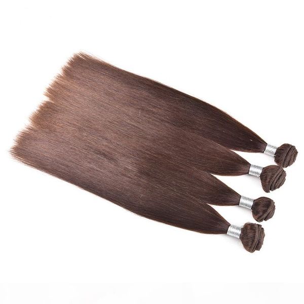 

straight human hair bundles color 4 brazilian virgin hair bundles remy hair extensions wefts 10-30 inch, Black