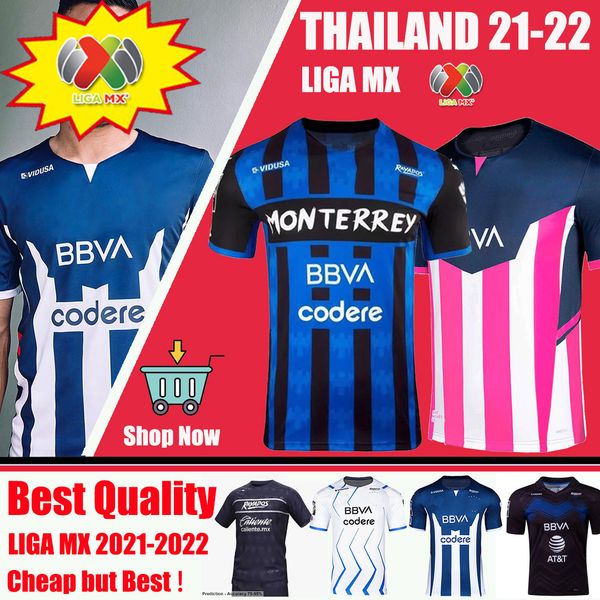 

2021 2022 club monterrey third soccer jerseys 21/22 men's breast cancer awareness pink home away football shirts liga mx men women cami, Black