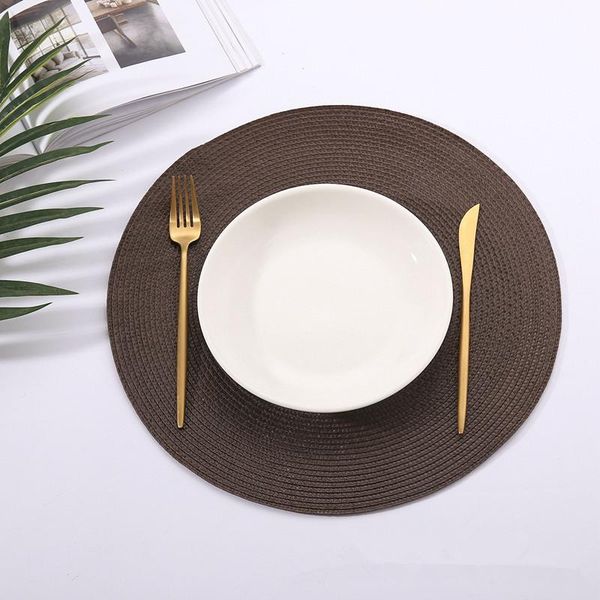 

38см круглый placemat кухня обеденный стол коврики steak pad insulation pads nordic hotel restaurant home decor bbyytq packing2010