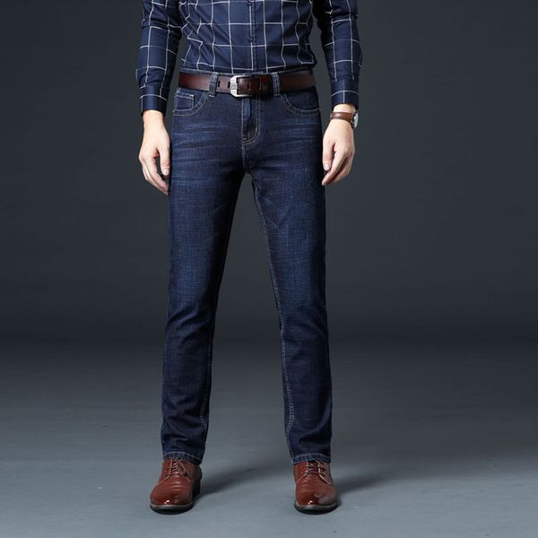 

daishu brand denim pants male reinforced stitching mens jeans five pockets straight man classic jean for spring autumn summer 201117, Blue
