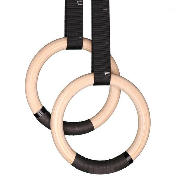 

accessories gymnastic rings with adjustable straps buckle 1.2 inch wooden perfect for strength and home gym workout1
