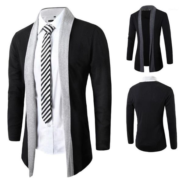 

autumnspring jacket men solid thick wool long sleeve coat lapel collar casual clothing outwear england fashion style men jacket1, Black;brown