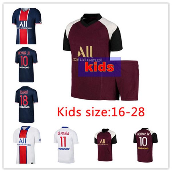 

maillots de football kits 20 21 soccer jersey 2020 2021 mbappe icardi neymar shirt jr men kids sets uniform maillot de foot hommes enfants, Black;yellow