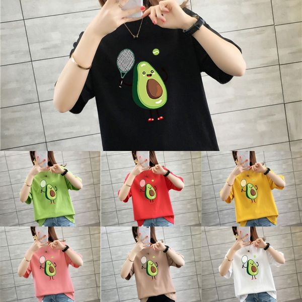 

3o7xd new summer 2020 korean printed round neck dresst-shirt dress class dress girl's girl's pure cotton short sleeve t-shirt dcoe, White