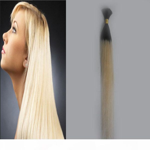 

brazilian braiding hair bulk no weft 100g human hair bulk 1 pcs t1b 613 ombre human hair for braiding bulk no attachment, Black