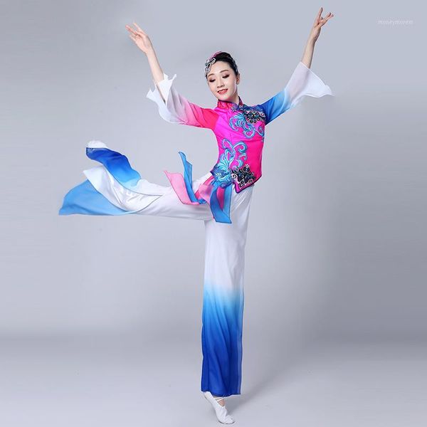 

ancient chinese costume classical costume women's yangko dance dress chinese style new folk dance performance costumes1, Black;red