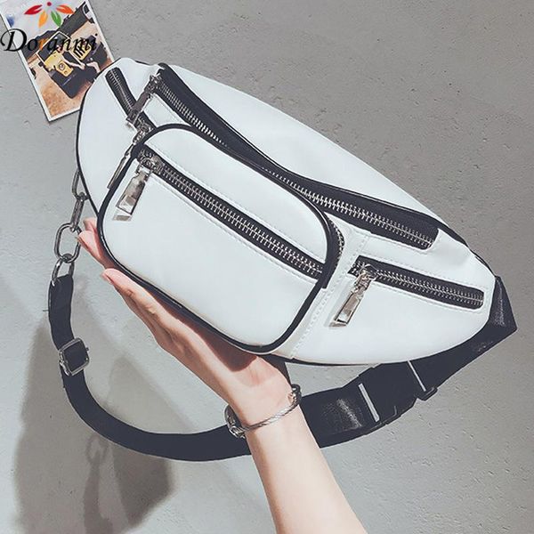 

waist bags doranmi solid bag designed women belt pu leather small fanny pack zipper closure pochete djb383
