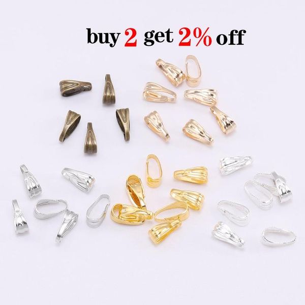 

100pcs/lot 7 8 mm pendant clasp connectors gold clips connectors for jewelry making finding necklace accessories bbyifc, Silver