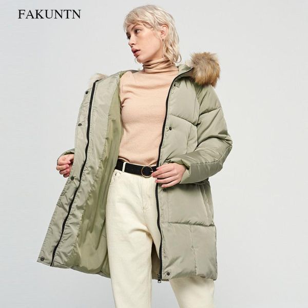 

women's down & parkas fashion woman parka jackets coats 2021 winter long sleeve warm coat zipper pockets female outerwear solid jacket, Black