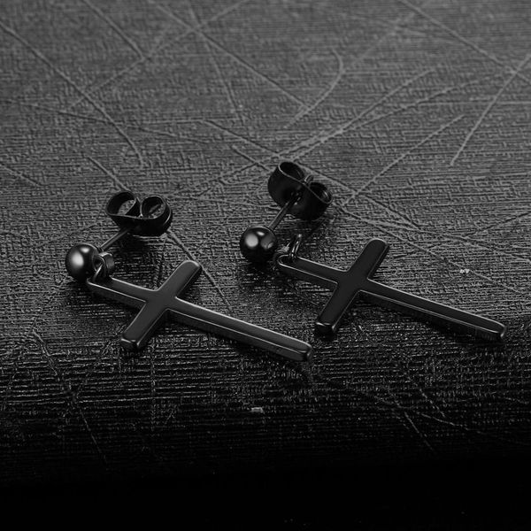 

2pcs/lot new cross dangle steel ear tragus cartilage helix stud bars simple stud earrings piercing for men/women jewelry 20g q bbygvq, Silver