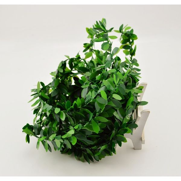 

2m artificial flowers rattan leaf nylon iron wire diy wreath accessory for wedding car decoration garland silk scrapbooking f wmttka