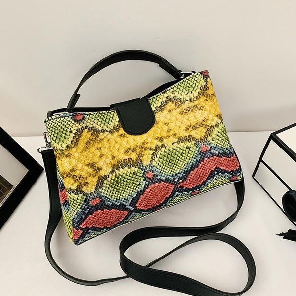 

серпантин сумки на ремне женщины кожа pu сумка crossbody роскошные сумки snake pattern ручки lady bucket lady кошелек bolso