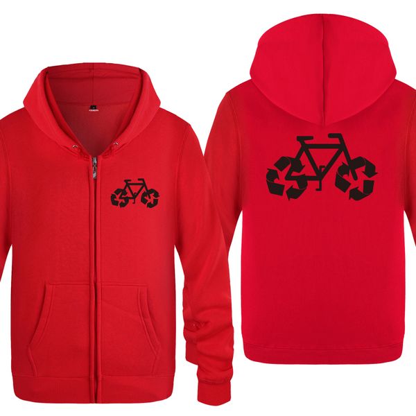 

recycle bike novelty funny creative sweatshirts men 2018 mens zipper hooded fleece hoodies cardigans sport hooded sweatshirt hoodie