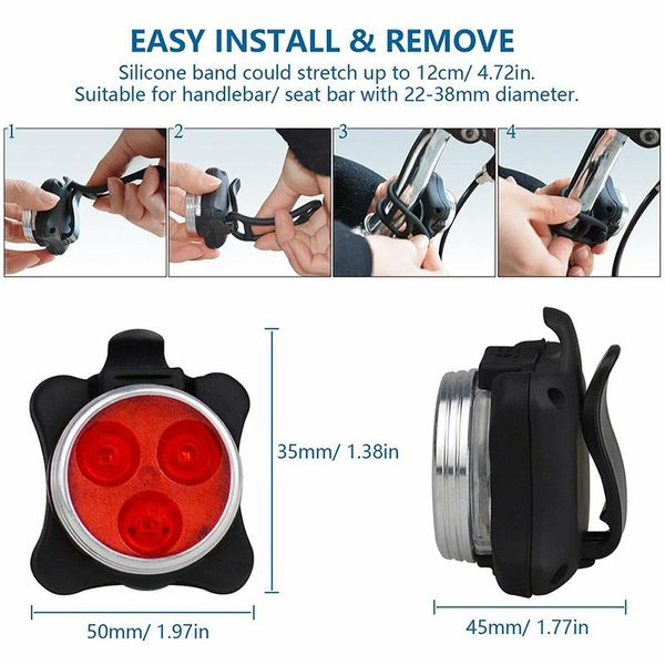 

bike light set super bright usb rechargeable bicycle lights waterproof ipx4