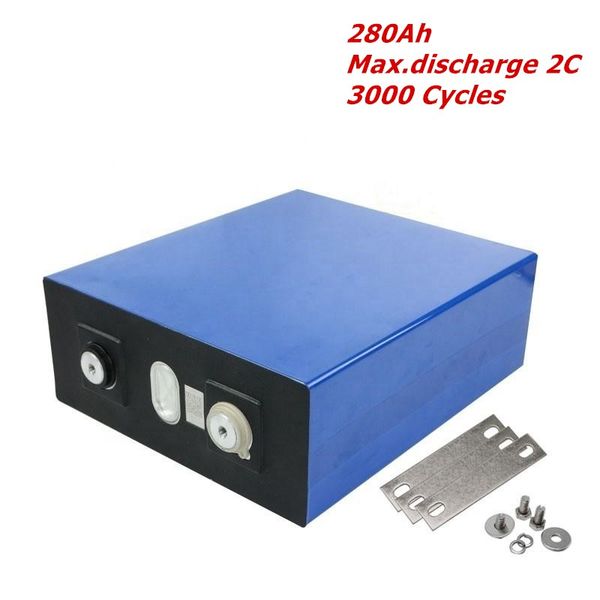 3,2 V LFP 280 Ah Lithium-Ionen-Lifepo4-Batteriezelle für DIY 48 V Solarbank US EU Zollfrei