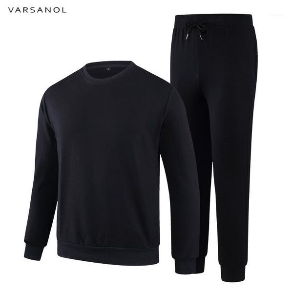 

varsanol 2018 men sportswear sets o-neck tracksuit sweatshirt with joggers pants casual 2 pieces sets men patchwork autumn1, Gray